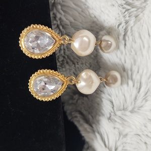 Faux Pearl Earrings